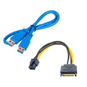 Adaptador Akyga Riser PCI-E/USB 3.0/SATA Azul (AK-CA-64)