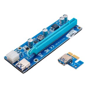Adaptador Akyga Riser PCI-E/USB 3.0/SATA Azul (AK-CA-64)