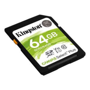 Cartão Memória Kingston Canvas Select Plus C10 SD 64GB