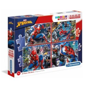 Puzzle Marvel Spiderman 20+60+100+180 Peças
