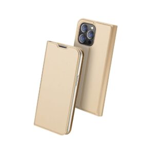 Capa Flip Cover Forcell Premium iPhone 14 Pro Max Dourada
