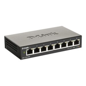 Switch D-Link 8 Portas 10/100/1000 Mbps Preto (DGS-1100-08V2)