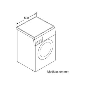 Máquina de Lavar Roupa Siemens WU14UT61ES 9Kg Branco