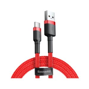 Cabo Dados Baseus Cafule USB-A a Tipo C 3A 0.5m Vermelho