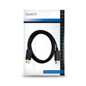 Cabo DisplayPort 1.2 Ewent EC1401 Ethernet 4K 2m Preto