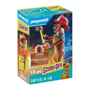 Playmobil scooby – doo! figura coleccionable bombero
