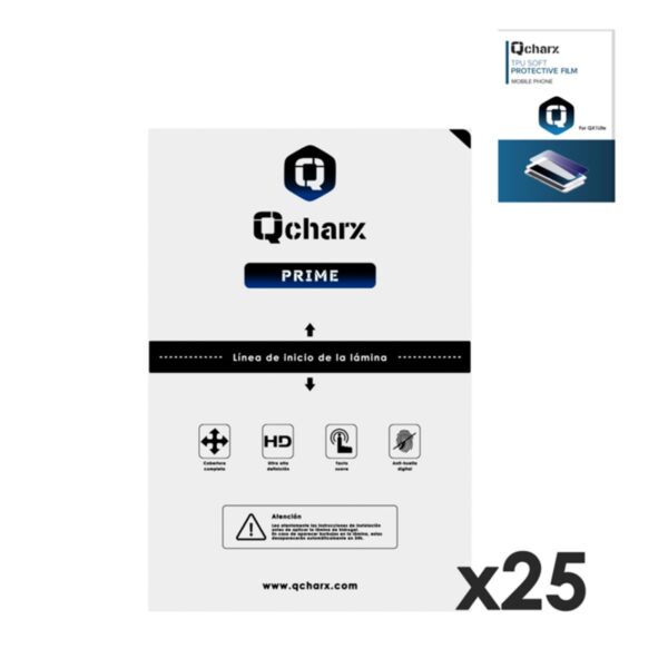 Laminas proteccion frontales qcharx hidrogelprime qx1