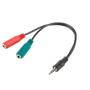 Adaptador lanberg minijack 3.5mm m 4pin