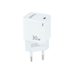 Cargador pared tooq usb – c blanco 30w