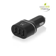 Cargador usb ewent coche 3 portas