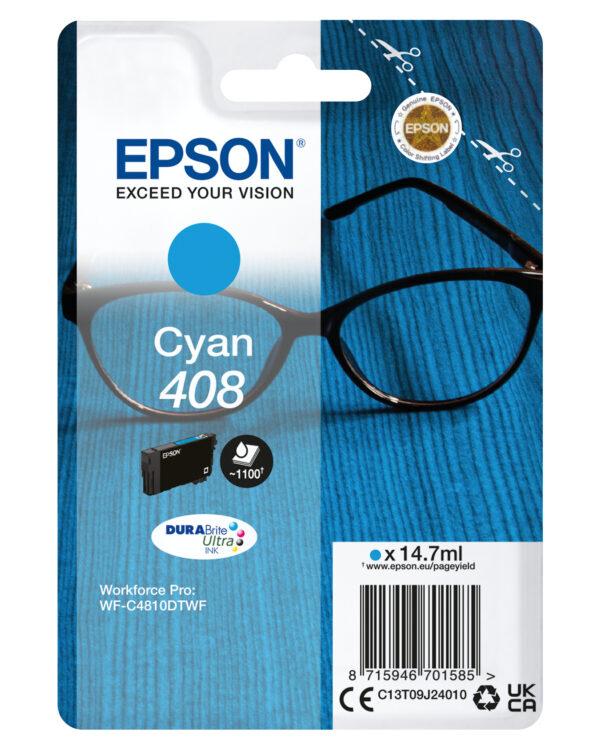 Cartucho tinta epson 408 cian durabrite