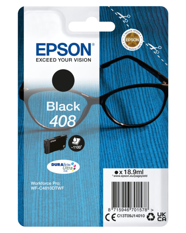 Cartucho tinta epson 408 negro durabrite