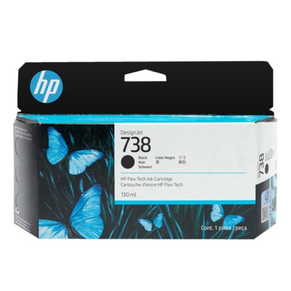 Cartucho hp designjet 738 negro 130ml