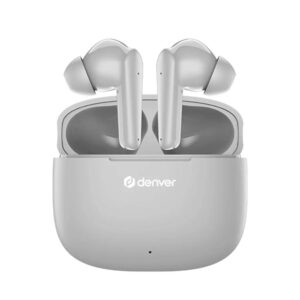 Auriculares denver twe – 48gr inalambrico gris