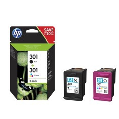 Multipack hp n9j72ae nº301 negro y