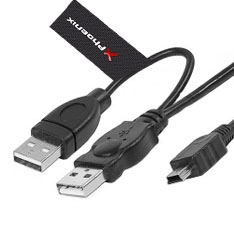 Cable 2 conectores usb 2.0 a