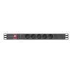 Regleta lanberg 1u 16a rack 19 pulgadas