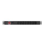 Regleta lanberg 1u 16a rack 19 pulgadas