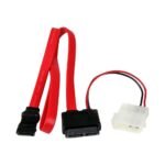 Adaptador sata startech 0.5m macho - hembra rojo