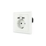 Enchufe nanocable tooq schuko 2 tomas