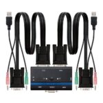 Conmutador kvm nanocable vga usb 1u - 2pc+cable