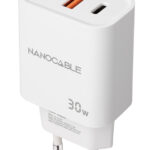 Cargador nanocable usb - c pd + usb - a